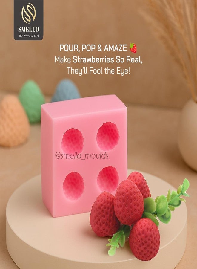 Smello 3D Strawberry Shape Silicone Fondant Mould (FB 156) - Image 4