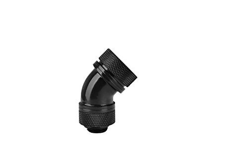 Thermaltake Pacific DIY LCS Black G1/4 PETG 16mm (5/8") OD Tube 45 Degree Compression Fitting Cooling - CL-W096-CA00BL-A - Image 1