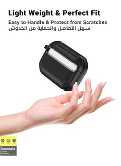 huanmate Stylish Shockproof Protection Case Cover For Apple AirPods Pro 2 (2nd Generation 2022) Black  - Image 3