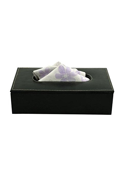 THE RUNNER THE RUNNER Premium Car Tissue Box HolderRectangular Napkin HolderTissue Holder for car DispenserFacial Tissue Box Holder for Home Office Car Black  - Image 1