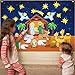 Batiyeer 31 Pcs Nativity Felt Set for Toddlers Kids Birth of Jesus Felt Figures Interactive Story Board Pieces Baptism Communion Church Faith Catholic Christian Activity Santa Xmas ChristmasClassic - Image 3