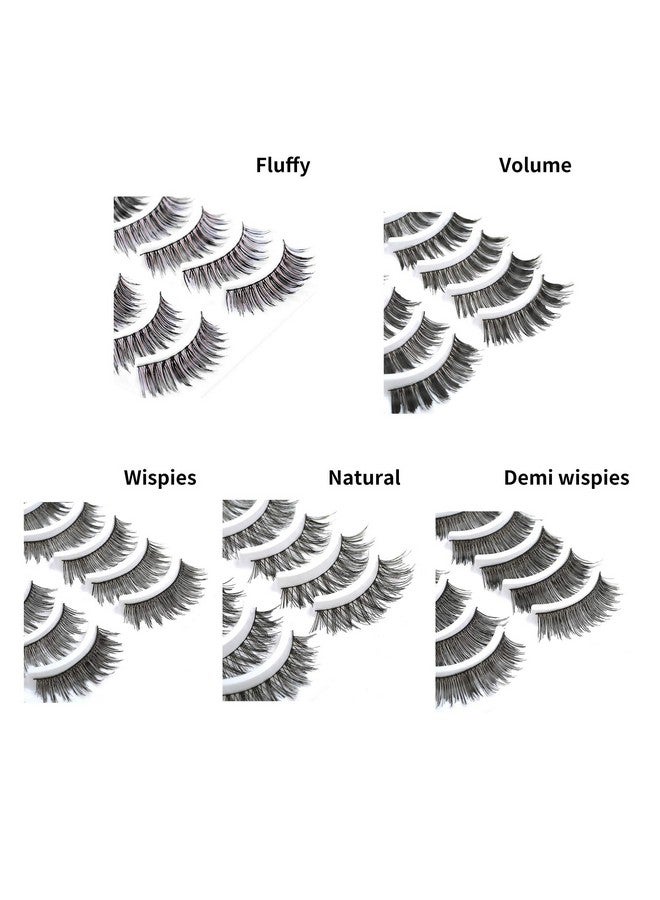MUSELASH 50 Pairs 5 Styles Muselash False Eyelashes Set Professional 100% Handmade Natural Glamorous Demi Wispies Wispies Volume Multipacks Cotton Band 10 Pairs Eyes Lashes Each Style… - Image 4