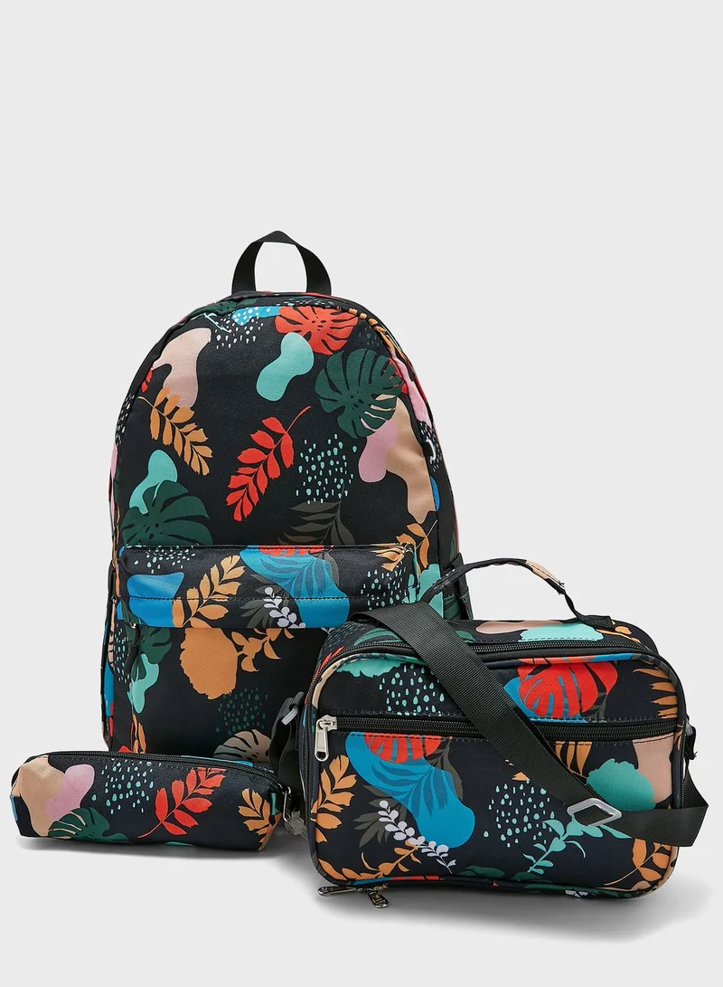 Ginger 3 Piece Set Laptop Backpack, Lunch Bag And Pencil Case