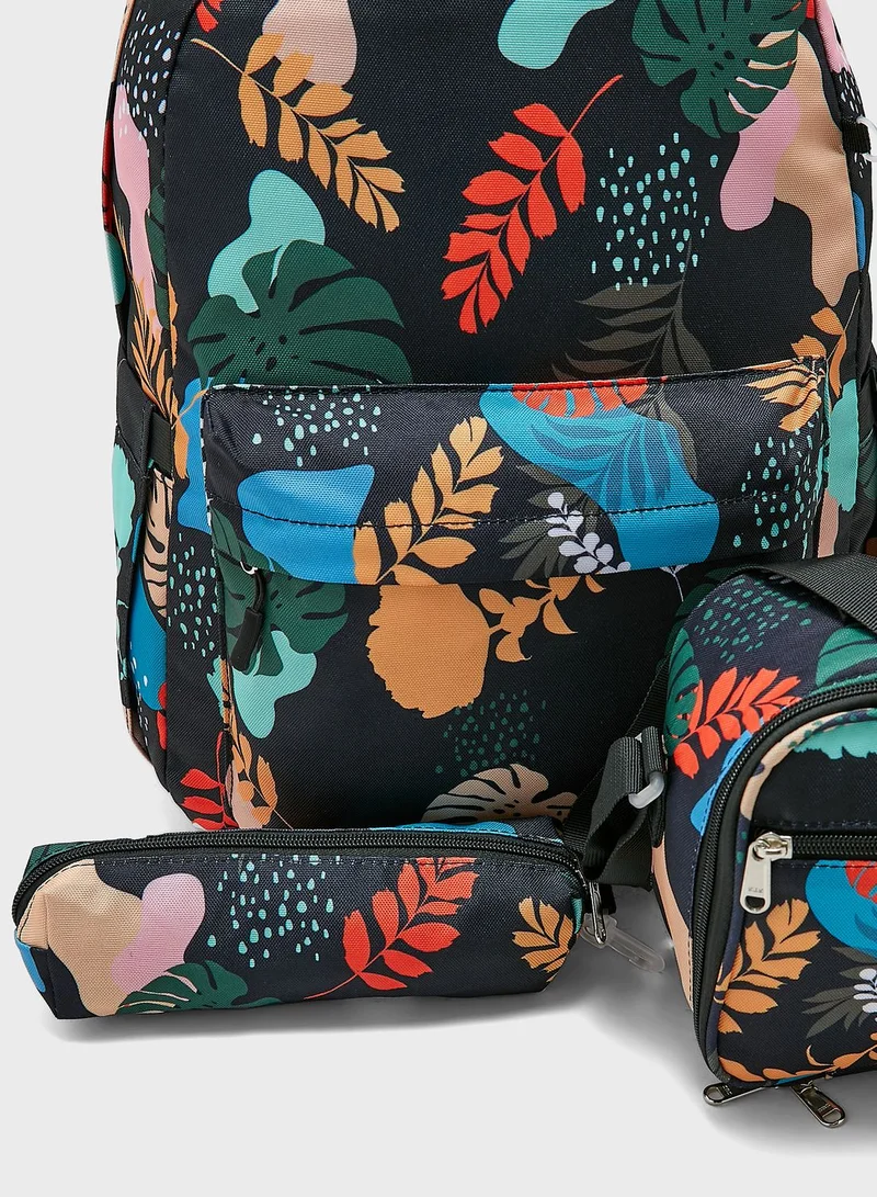 Ginger 3 Piece Set Laptop Backpack, Lunch Bag And Pencil Case