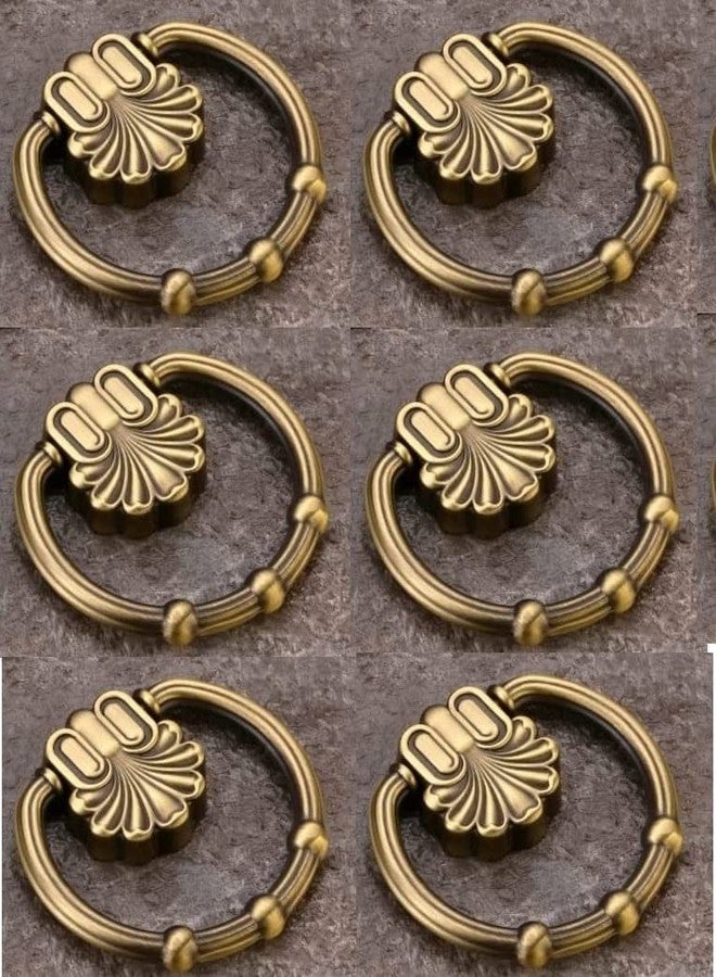 JWL Door Handles for Furniture Door/Copper Gold/Door Handle/Zinc Alloy Round Kadi Pack of 6 - Image 1