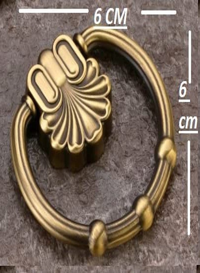 JWL Door Handles for Furniture Door/Copper Gold/Door Handle/Zinc Alloy Round Kadi Pack of 6 - Image 2