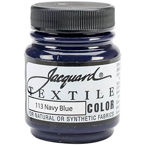 Jacquard Textile Paint 2.25 Oz Navy Blue for Clothes, Furniture Upholstery, Shoes or Tote Bags – Indoor & Outdoor - Image 1