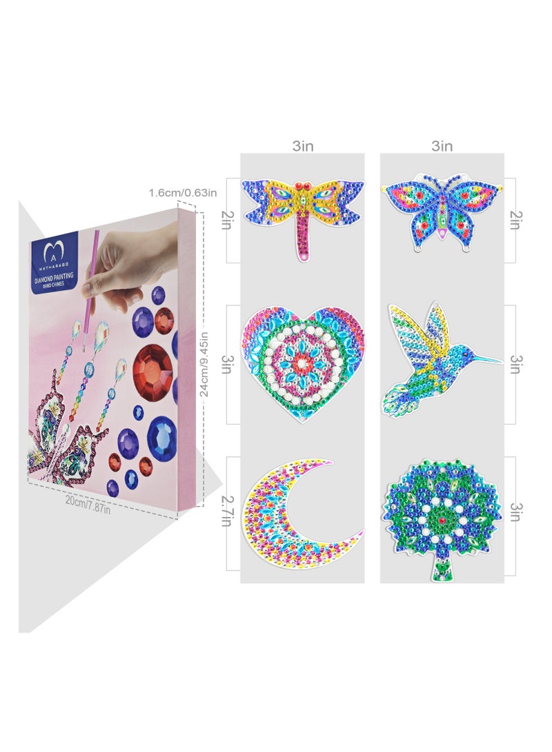 general Diamond Painting Sun catchers, Double Sided Design Diamond Art Kits, Window Hanging Diamond Painting Ornaments DIY Diamond Art For Adults, Teens, Kids, Boys And Girls (6Pcs) - Image 2