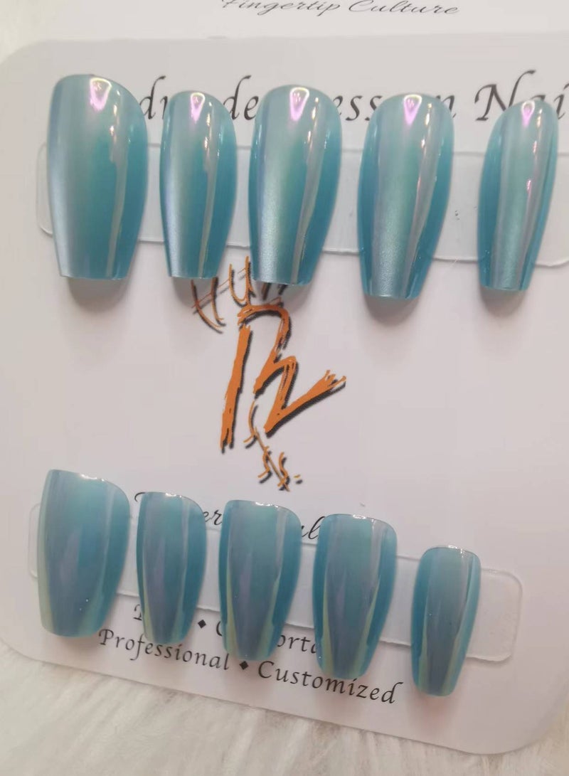 بينزو بيوتي ومن ناحية تصفيح الأظافر ، 10 قطعة ، مسمار الفن ، الاكريليك الأظافر ، الأظافر وهمية - Image 2