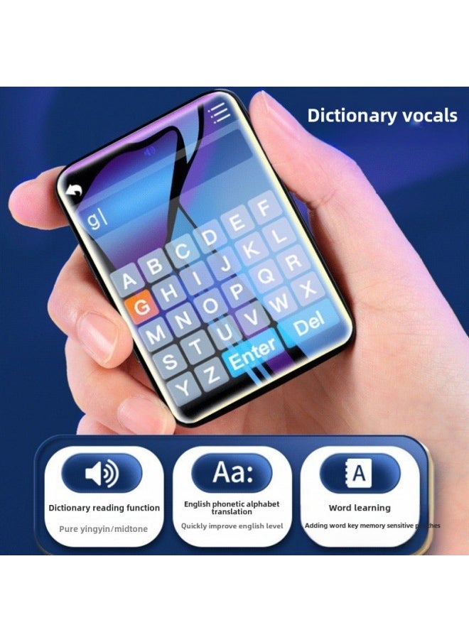 Student Version Mp3 Screen Mp4 Walkman Outside Bluetooth Mini Touch Screen English Reading Novels Listening To Songs Hao Bao Other-Body Color:3.2inch Touch Screen Black [vocal Dictionary/enlarged Battery]-Memory Capacity:64gb Downloaded Popular Resources (son + Novel) - Official Standard + [hifi