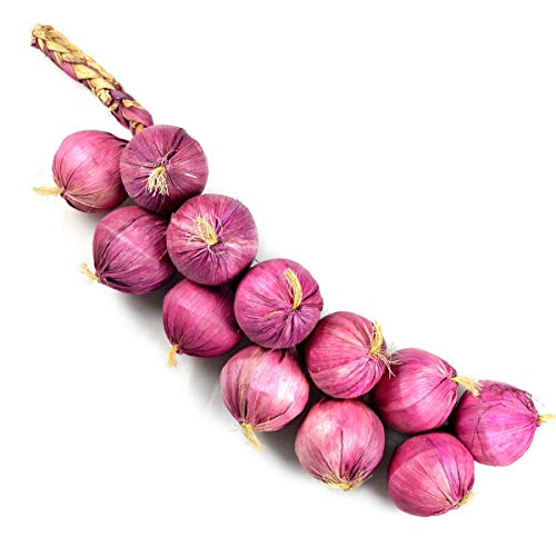 Crystu Artificial Onion with Garlic Simulation Foam Vegetables Fake Onion Hanging String Home Decoration Pack of Combo - Image 3