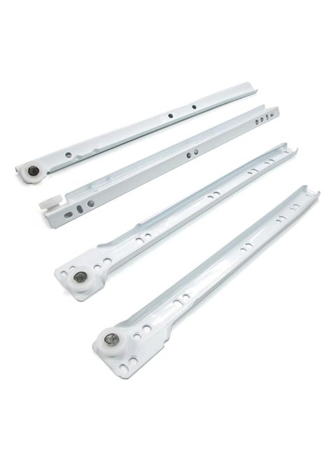 Duravel Cabinet Rails Drawer Track Slides For Computer Table Clothing Cabinets With Wheels (12 inch)