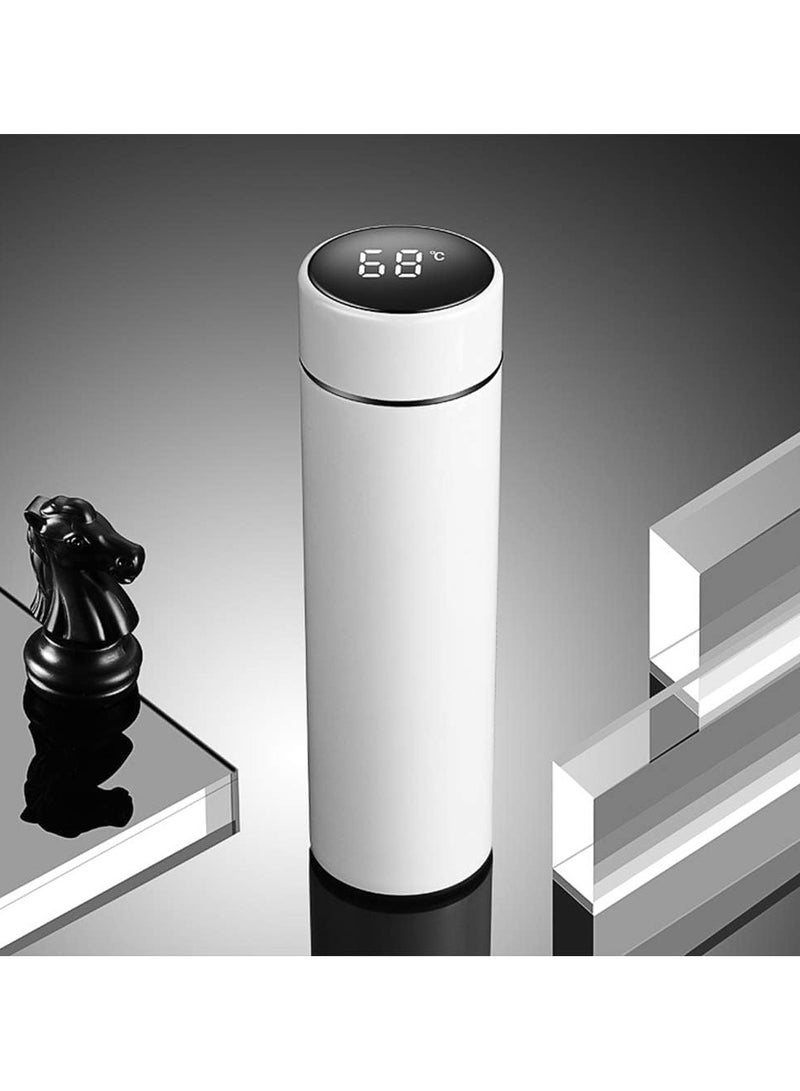 فيتاشيلي "زجاجة ماء مع عرض ذكي لدرجة الحرارة وعزل مفرغ - 500 مل باللون الأبيض، تحافظ على درجة حرارة مشروبك المثالية" - Image 3