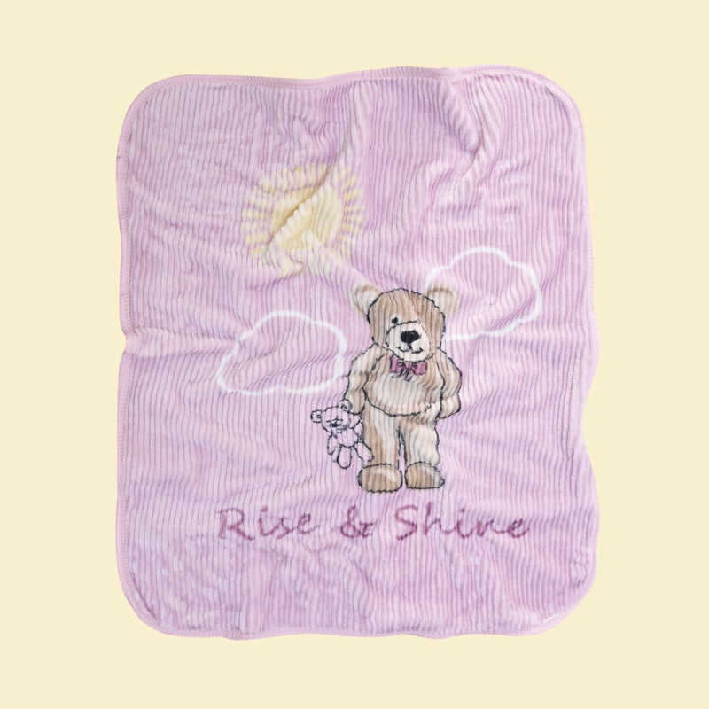 Morano Coco Baby Blanket- Microfiber- 120x90 cm Teddy Bear Blanket for Baby- light weight Soft & Cozy Nursery Throw- Recieving blanket- Swaddle - Image 1