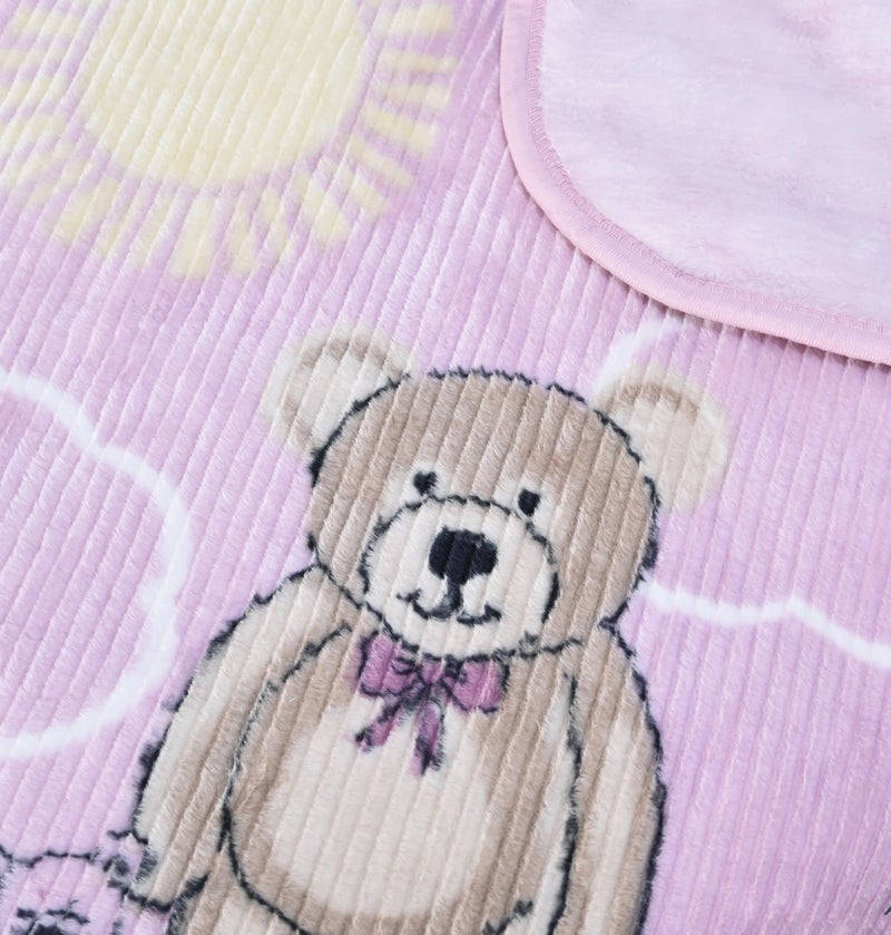 Morano Coco Baby Blanket- Microfiber- 120x90 cm Teddy Bear Blanket for Baby- light weight Soft & Cozy Nursery Throw- Recieving blanket- Swaddle - Image 3