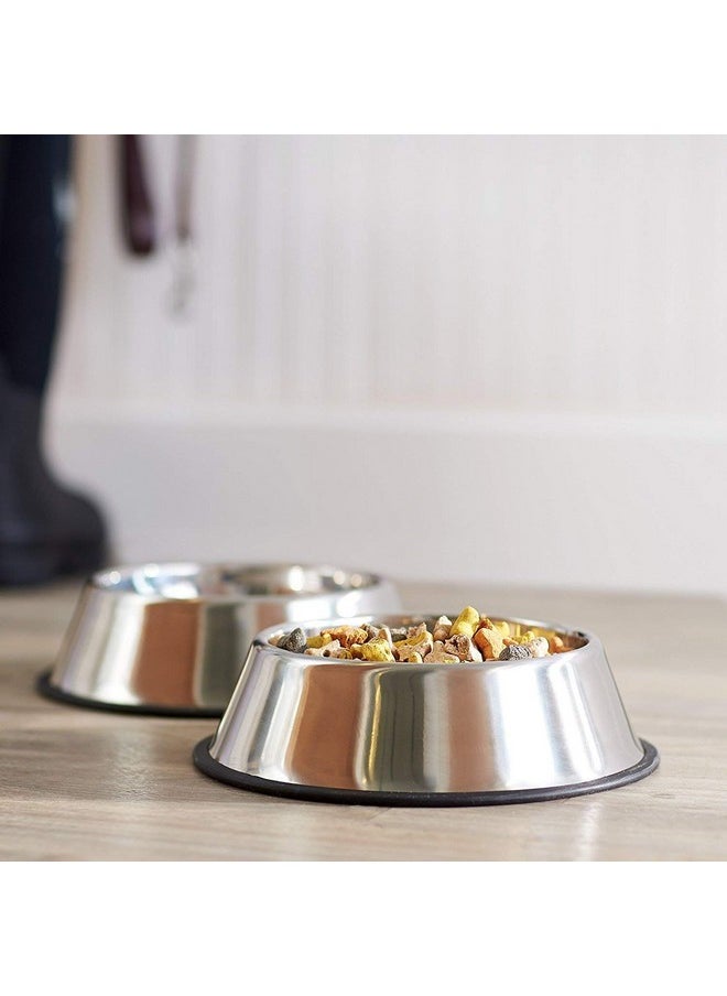 Sage Square Dog Stainless Steel Bowl With Anti Skid/Slip Rubber Base For Food And Water With Squeaky Pet Toy For Pets, Dogs, Puppy, Cat, Kittens (1600Ml Plain)  - Image 2