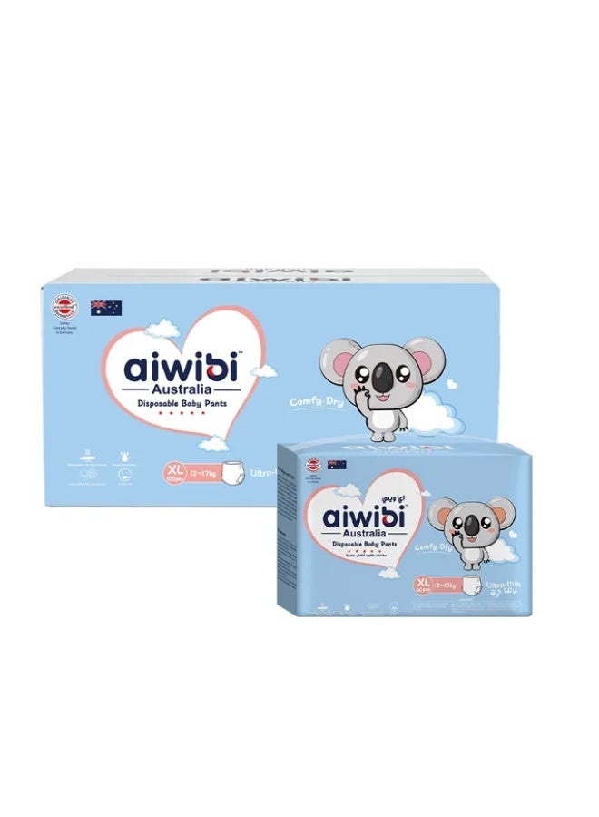 Aiwibi - Comfy Dry Baby Pants - 12-17kg - Pack of 3 - 120pcs - XL