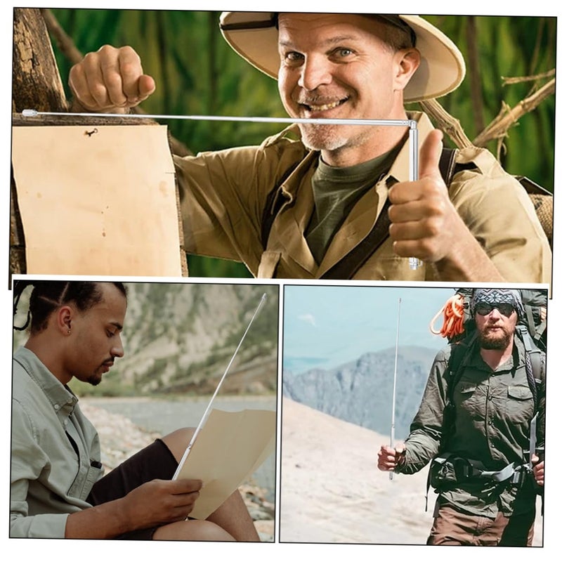 قطعتان من قضبان التنقيب المصنوعة من الفولاذ المقاوم للصدأ، مجسات استكشاف محمولة ومرنة للكشف في الهواء الطلق - Image 5