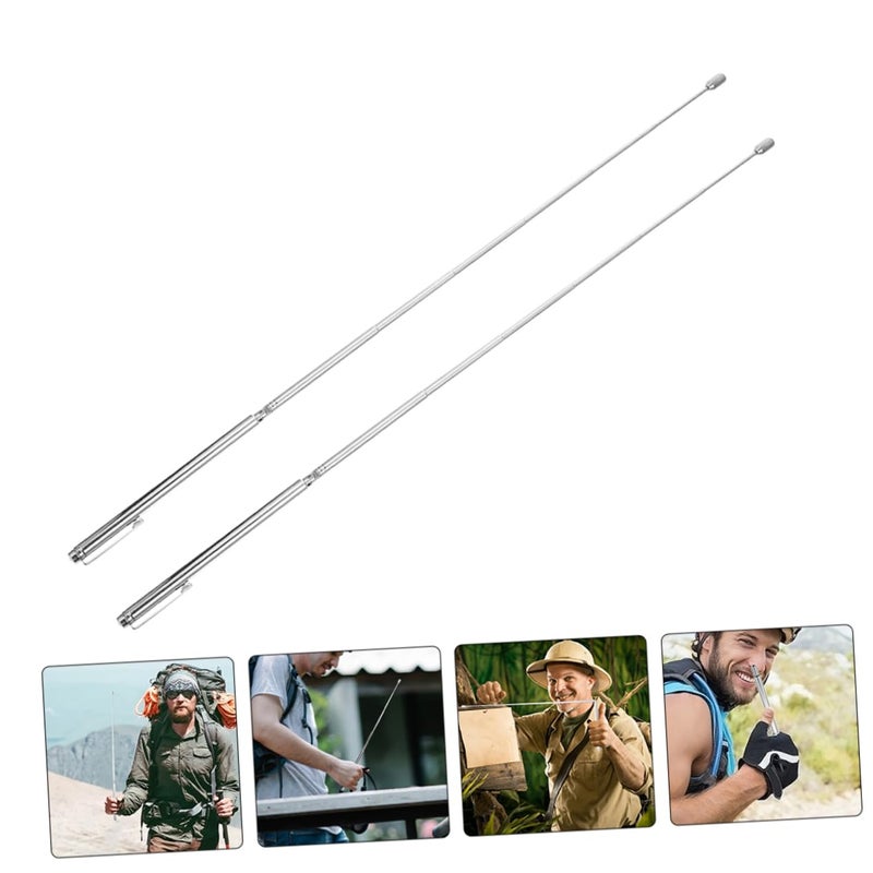 قطعتان من قضبان التنقيب المصنوعة من الفولاذ المقاوم للصدأ، مجسات استكشاف محمولة ومرنة للكشف في الهواء الطلق - Image 3