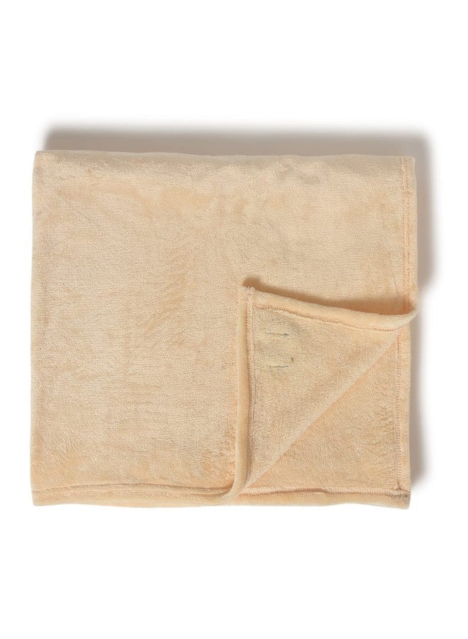 Mi Arcus Ultra Soft Knitted Light Fur Plush Warm Blanket for Baby Boys Girls 1-3 Y - Peach 130x110 cm - Image 4