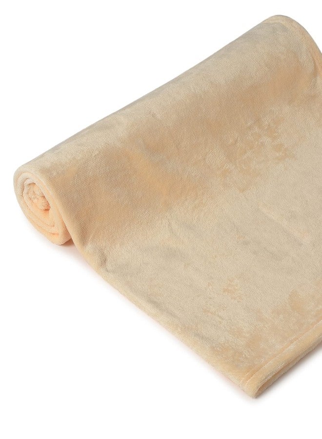Mi Arcus Ultra Soft Knitted Light Fur Plush Warm Blanket for Baby Boys Girls 1-3 Y - Peach 130x110 cm - Image 5