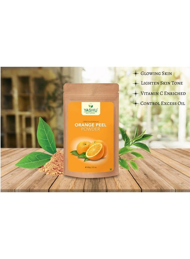 YASHU بودرة الوجه من قشر الليمون النقي وقشر البرتقال للبشرة الدهنية وتنظيف المسام؛ بودرة وجه طبيعية متوهجة مضادة لحب الشباب (200 جرام) - Image 4
