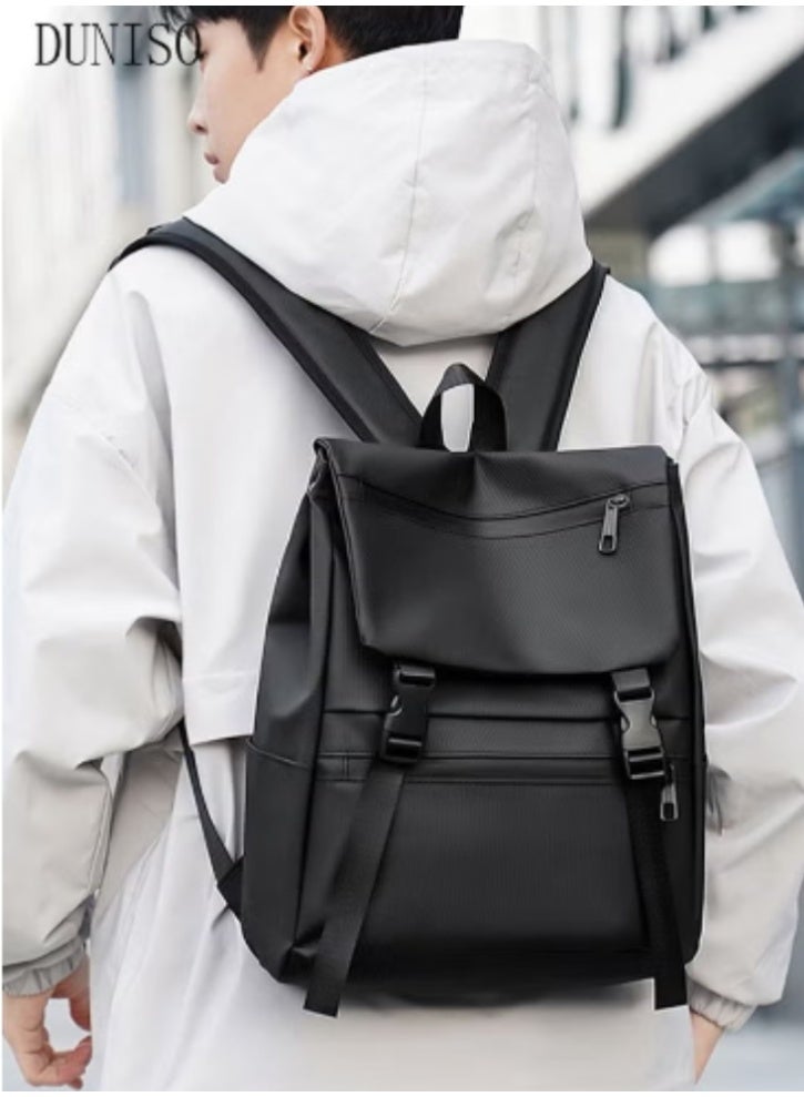 DUNISO Lightweight Black Backpack | Waterproof, Portable, Minimalist & Practical - Image 1