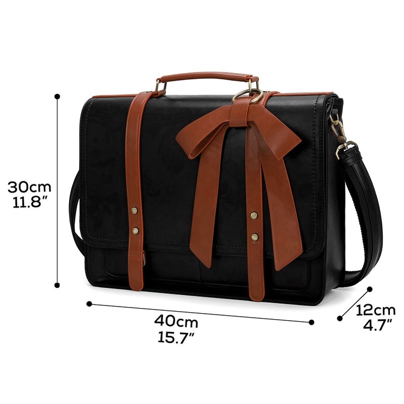 ECOSUSI Women Briefcase PU Leather Laptop Bag College Satchel fit 15.6" Laptop - Image 5
