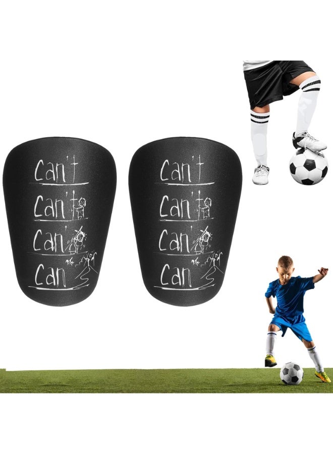 Chabeia Shin Guards for Football, Lightweight Shin Pads for Football Kids Anti-Impact Football Shin Guards for Boys, Mini Football Kit Accessories, Black 1 Pair - Image 1