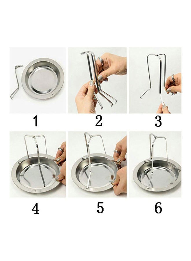 NIBEMINENT Stainless Steel Vertical Roaster Chicken Stand Holder Silver 19.5x16cm  - Image 2