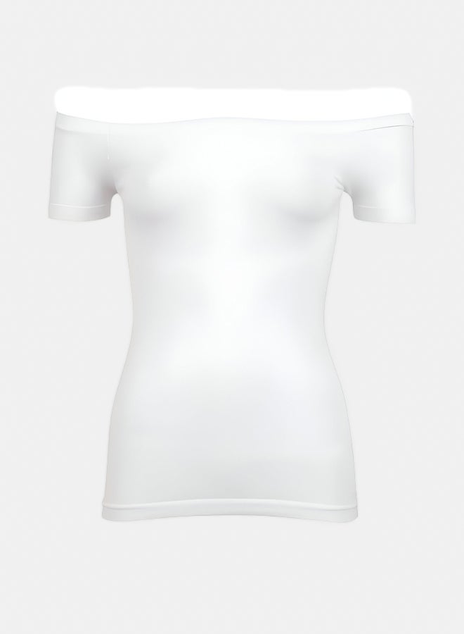 Silvy Lycra Nancy Half Sleeves Off Shoulder Top For Women - Image 1