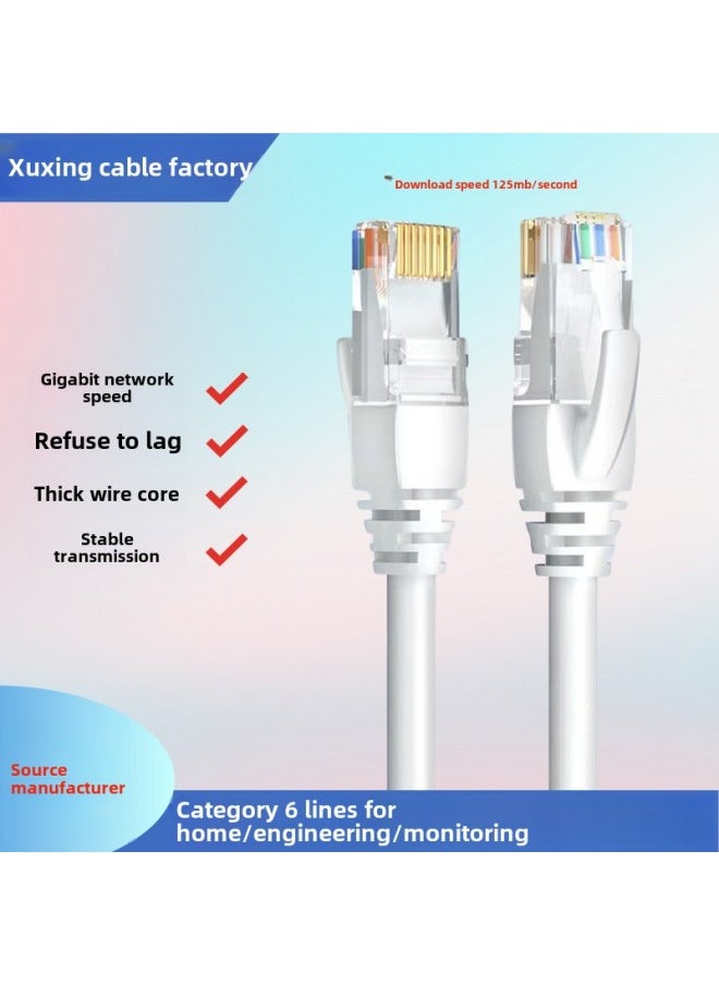 Generic Household Gigabit Category 6 Network Cable Manufacturers RJ45 Interface Finished Indoor And Outdoor Copper-clad Aluminum Cat6 Computer Jumper-Color:Blue-Cord Length:0.3m  - Image 2