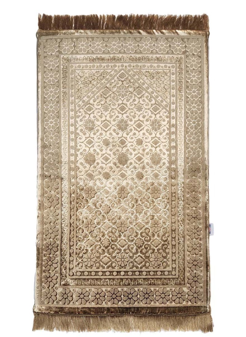 Museum - Museum Memory Foam Prayer Mat Dana. Velvet Comfortable Prayer Rug. Elegant Essential Design Sajadah with Foam. - Image 1
