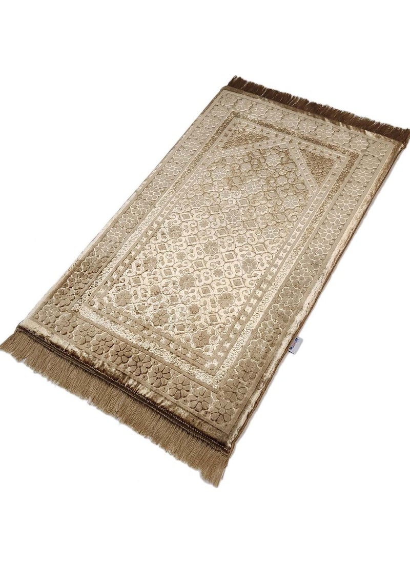 Museum - Museum Memory Foam Prayer Mat Dana. Velvet Comfortable Prayer Rug. Elegant Essential Design Sajadah with Foam. - Image 1