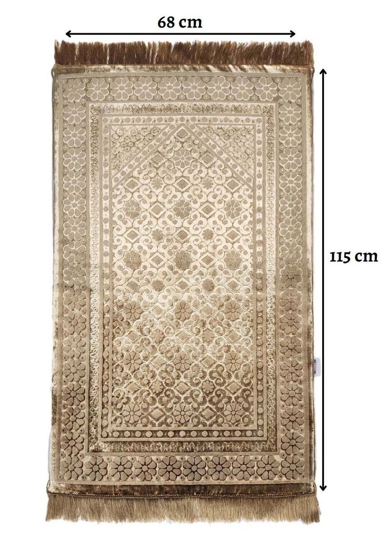 Museum - Museum Memory Foam Prayer Mat Dana. Velvet Comfortable Prayer Rug. Elegant Essential Design Sajadah with Foam. - Image 1