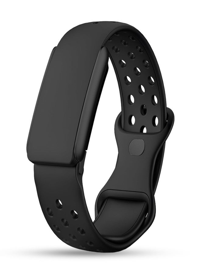 DADO Whoop 5.0 Compatible Silicone Strap - Adjustable Sport-Inspired Band, Breathable & Lightweight Replacement Wristband for Men & Women (All Black, One/Peak) - Image 1