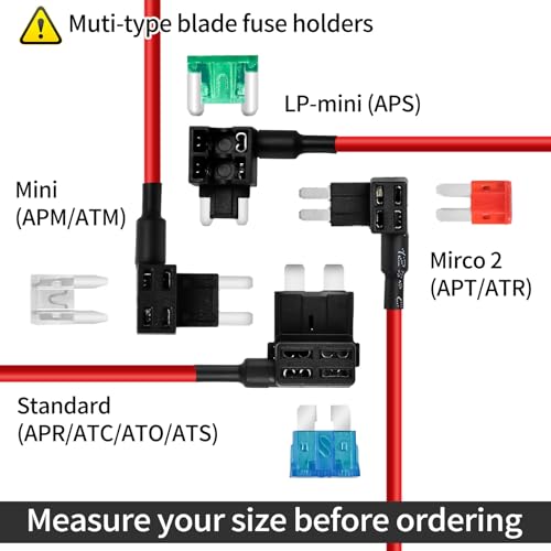 MuHize 12 Pack Fuse Tap Kit - 4 Types Add-A-Circuit Adapters for Micro2/Mini/ATC/ATS Low Profile Fuses, Easy Plug & Play Installation for Dash Cams, LED Lights (12V Car/Truck) - Image 2