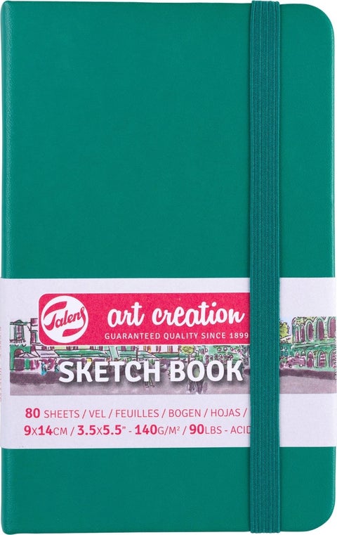 Sketchbook Hard Cover Sketch Drawing Book 9 x 14 cm 140 gr 80 Yp Forest Green