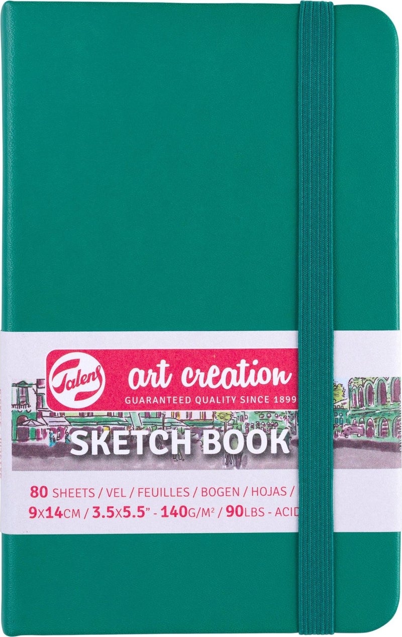 Sketchbook Hard Cover Sketch Drawing Book 9 x 14 cm 140 gr 80 Yp Forest Green