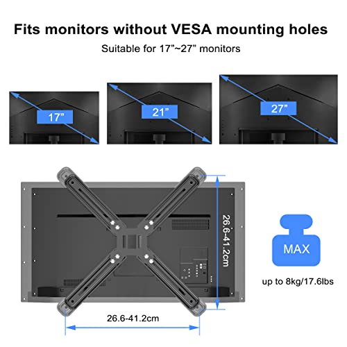suptek Universal VESA Mount Bracket Adapter Monitor Arm Mounting Kit for Screen 17 to 27 inch - Image 5