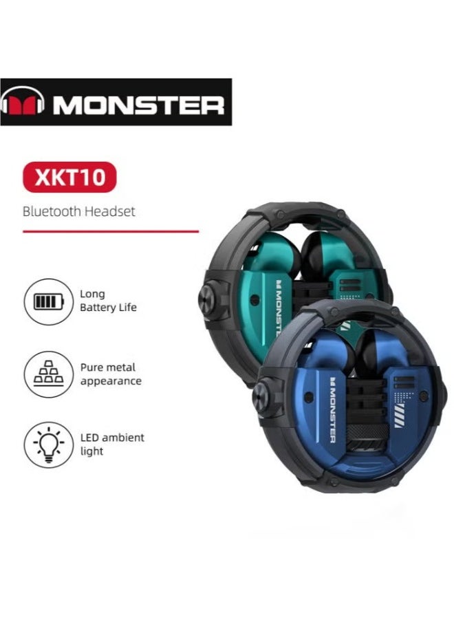 Monster - MONSTER AirMars XKT10 Wireless Gaming Headphones,Blue - Image 1