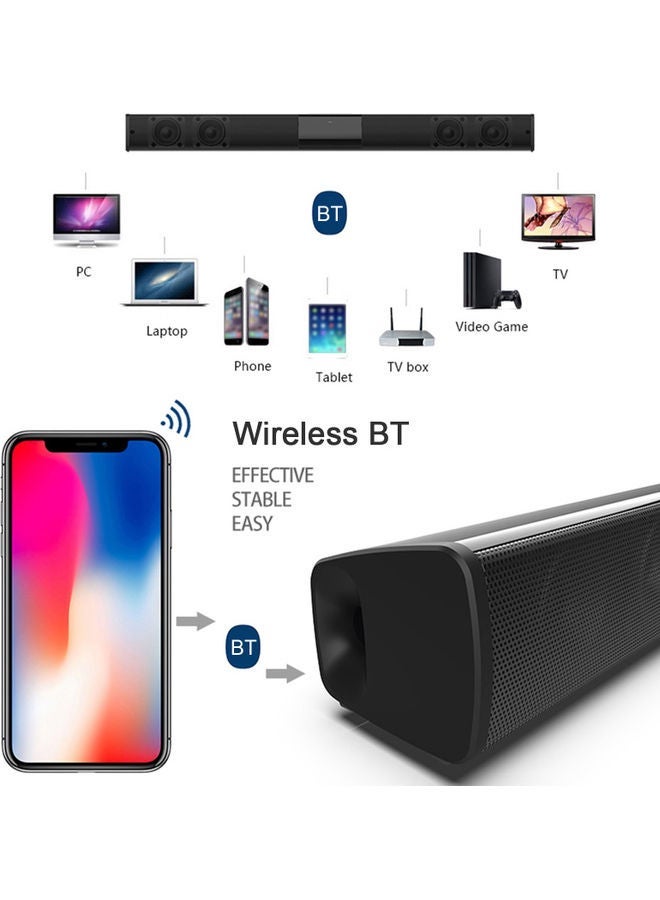 NIBEMINENT BS-28B Wireless Bluetooth Speakers V8979B_P Black - Image 3