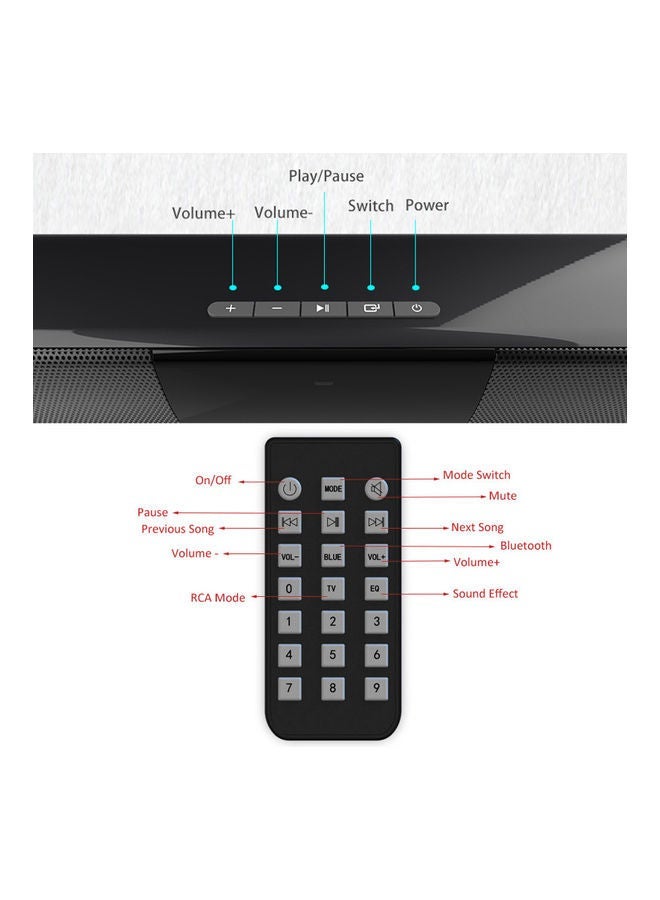 NIBEMINENT BS-28B Wireless Bluetooth Speakers V8979B_P Black - Image 4