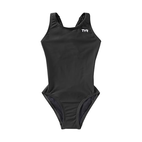 TYR Sport Girl's Solid Maxback Swim Suit (Black, 24) - Image 2