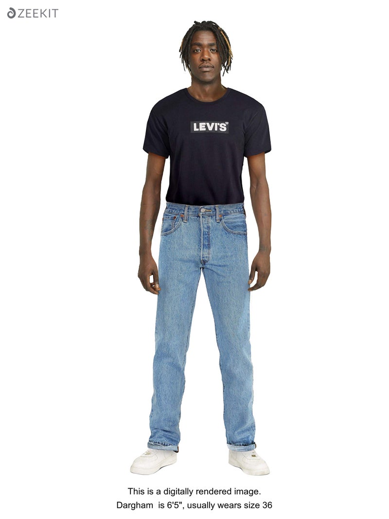 Levi's Men's 501 Original Fit Jeans (Also Available in Big & Tall), Light Stonewash, 32W x 29L - Image 3