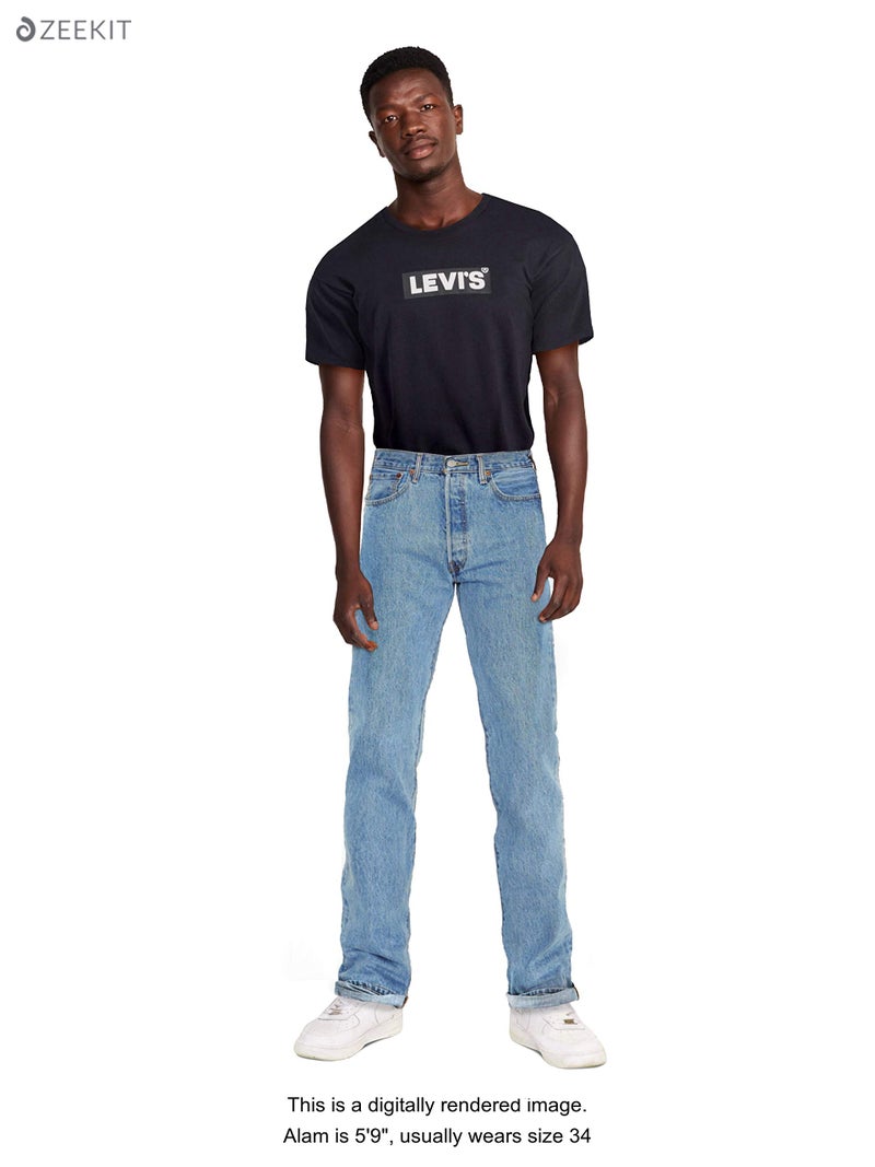 Levi's Men's 501 Original Fit Jeans (Also Available in Big & Tall), Light Stonewash, 32W x 29L - Image 2