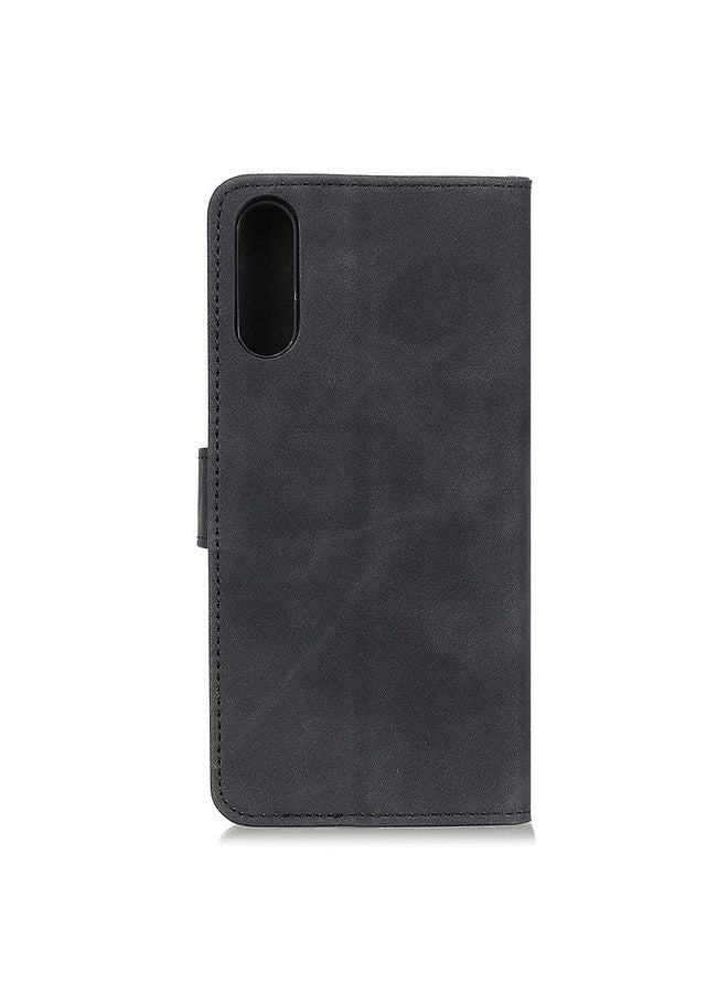 HuHa For Sony Xperia Ace II KHAZNEH Retro Texture PU + TPU Horizontal Flip Leather Case with Holder & Card Slots & Wallet(Black)  - Image 3