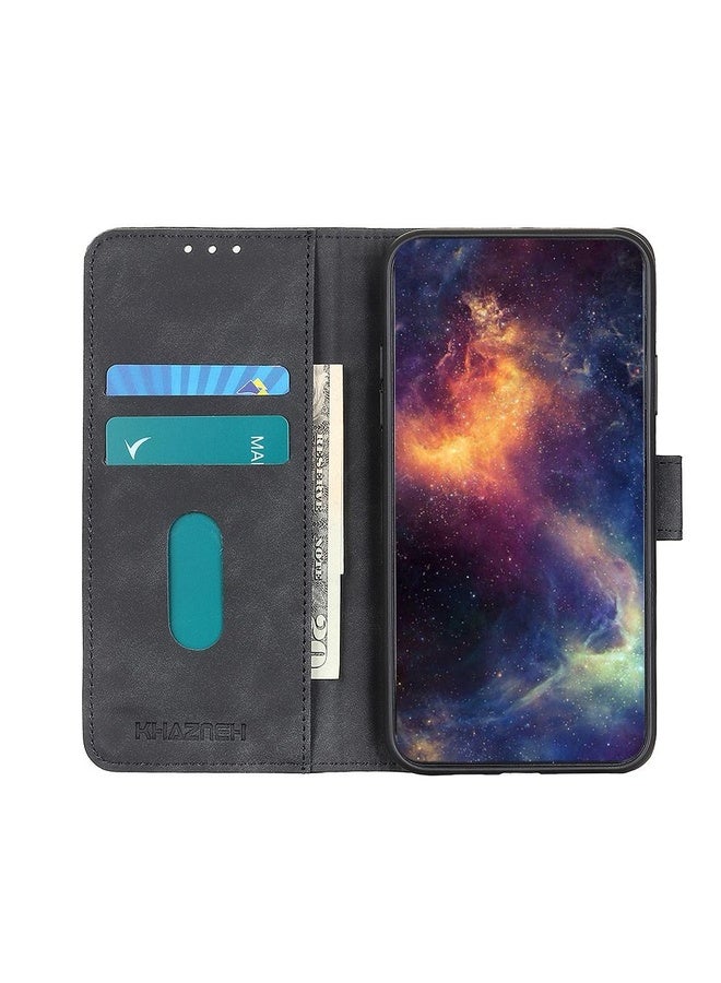 For Sony Xperia Ace II KHAZNEH Retro Texture PU + TPU Horizontal Flip Leather Case with Holder & Card Slots & Wallet(Black)