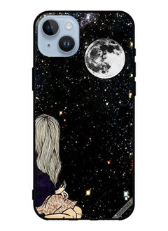 Protective Case Cover For Apple iPhone 14 Plus Looking At Moon