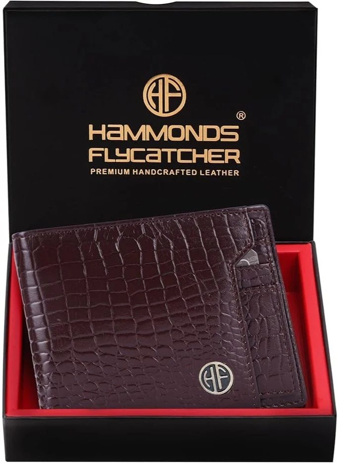 HAMMONDS FLYCATCHER Wallet for Men Leather Original, Mens Wallet, Leather Wallets for Men Stylish, Bi-Fold Wallets for Man, 6 Card Slots, Easy Access Card Slots, Coin Pocket, Gift for Mens